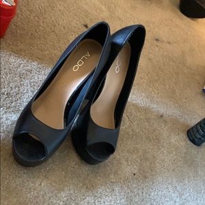 Black Open toed ado high heels